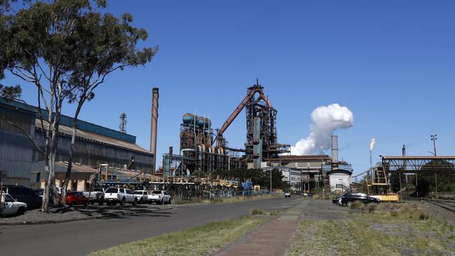 The blast furnace at BlueScope’s Port Kembla steelworks. Picture: Jonathan Ng