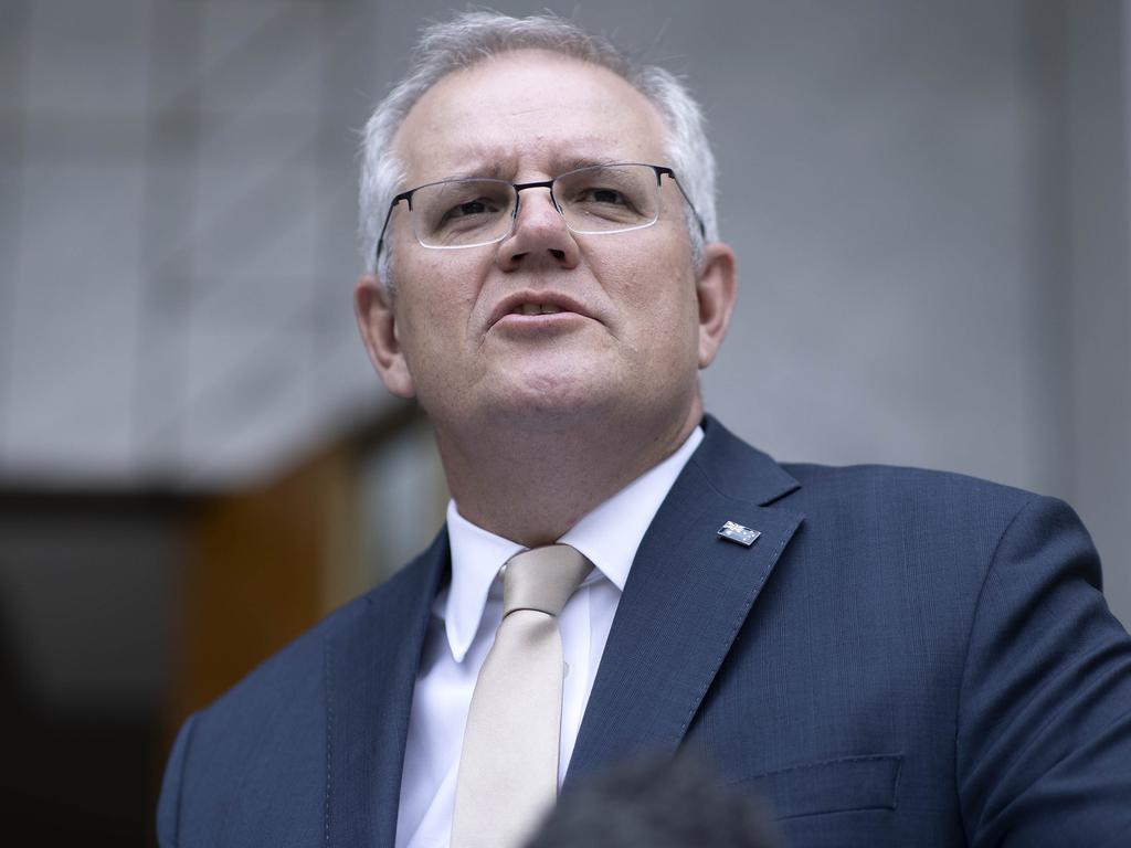 Prime Minister Scott Morrison says state and territory leaders have jurisdictional authority on border decisions. Picture: NCA NewsWire/Gary Ramage