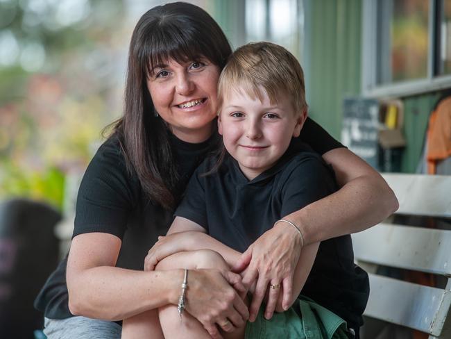 Jackie Turner owes her life to her son Seajay who dialled Triple-0 when she collapsed at home. Picture: David Martinelli