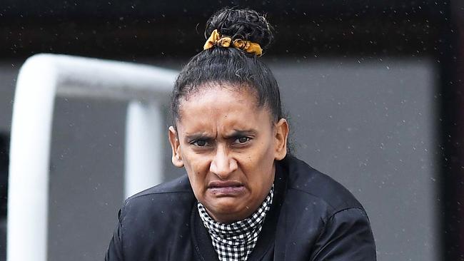 Patricia Maree Eileen Graaf leaving Maroochydore Magistrates Court on Monday. Picture: Patrick Woods