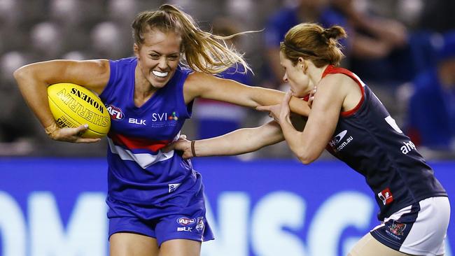 Western Bulldogs and Melbourne have helped pioneer the women’s game. Picture: Michael Klein
