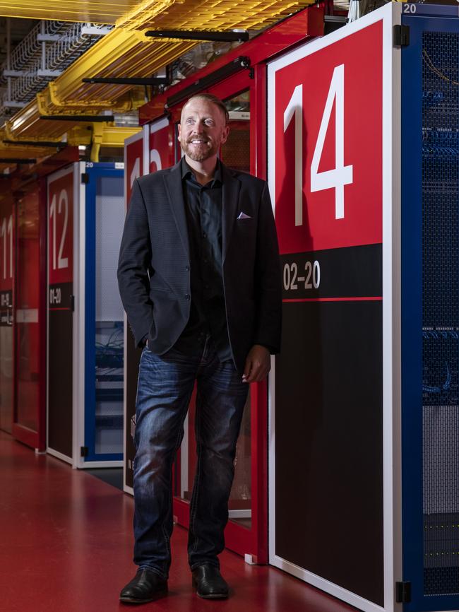 NextDCboss Craig Scroggie at one of his company’s data centres in Brisbane’s Fortitude Valley, Queensland. Picture: Mark Cranitch