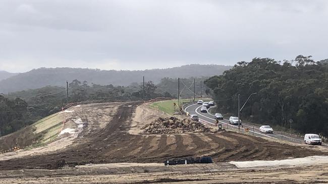 A section of the “deferred” $340m upgrade to the 3.4km Mona Vale Rd (West), between McCarrs Creek Rd at Terrey Hills to Powder Works Rd, Ingleside. Picture: Jim O’Rourke