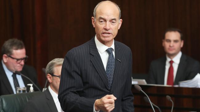 Minister Guy Barnett. Question time in the Tasmanian parliament. Picture: Nikki Davis-Jones