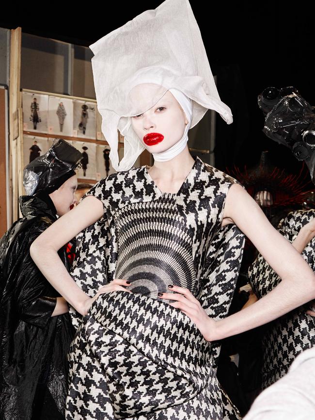 No.5: Irinia Kulikov models a look from McQueen’s The Horn of Plenty collection in Paris. Picture: Robert Fairer