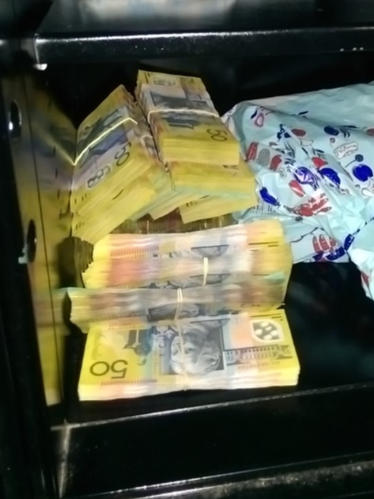 Cash seized by Sunshine Coast detectives in 2016 as part of Operation Oscar Octave.