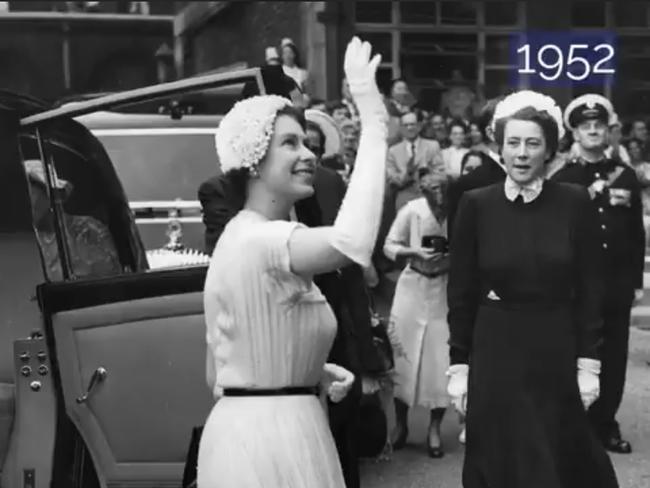 Twitter frame grabs of pictures from a video released on twitter by The Royal Family to mark the Queen's 93rd Birthday. Here she shows how the royal wave is done. Picture: Twitter/Royal Family