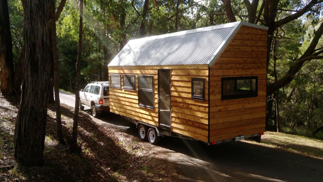This home, by Off Grid Tiny Houses, features a king size loft. Picture: The Melbourne Home Show
