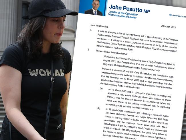 John Pesutto released a 15-page dossier of evidence.