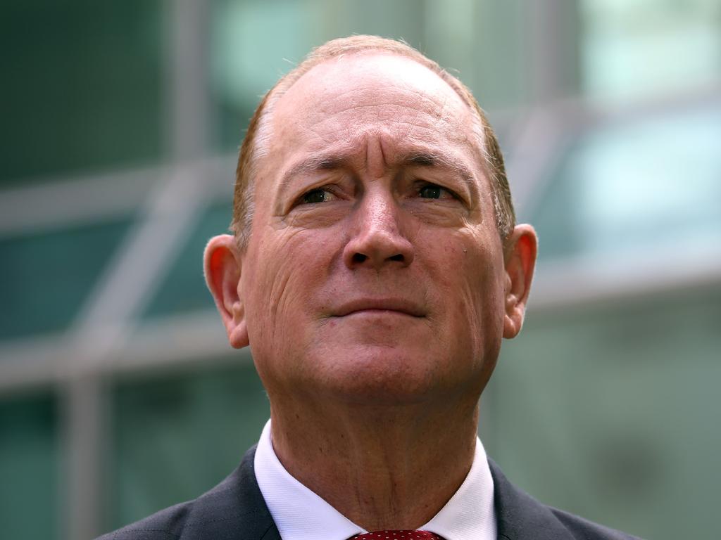 Fraser Anning during a press conference at Parliament House in Canberra. Picture Gary Ramage