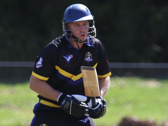 VSDCA: Kew v St Bernard's played at Victoria Park, Kew. St Bernard's batsman Rory Collins.Picture: Stuart Milligan