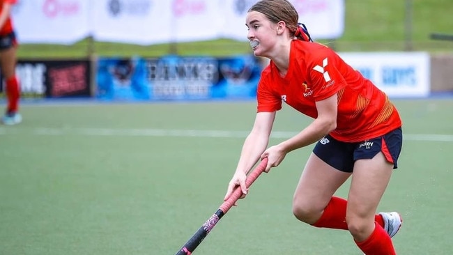 Rising hockey star Phoebe Lucas. Picture: Adelaide Hockey Club