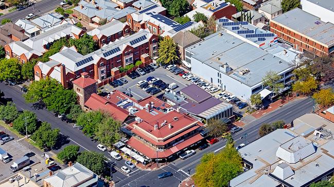 The Lion Hotel in North Adelaide is being offered to the market for the first time in 20 years and includes n adjoining office block.