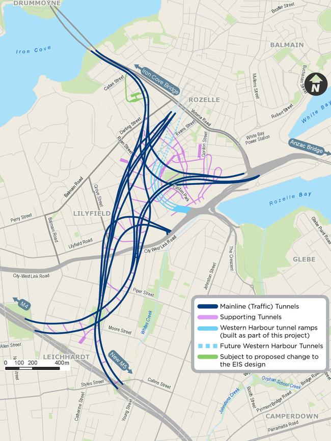 Rozelle Interchange tunnel design.