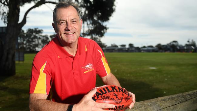 Ex-Crows captain and SANFL Magarey Medallist Tony McGuinness will coach Morphettville Park in the Adelaide Footy League’s division four next season after almost a decade away from the game. Picture: Tom Huntley