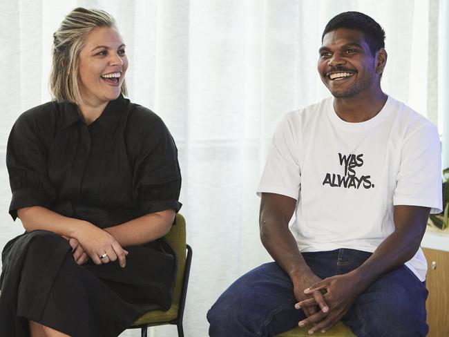 Richmond’s Indigenous leadership director Angela Burt and Maurice Rioli Jr. Picture: Piers Fitton