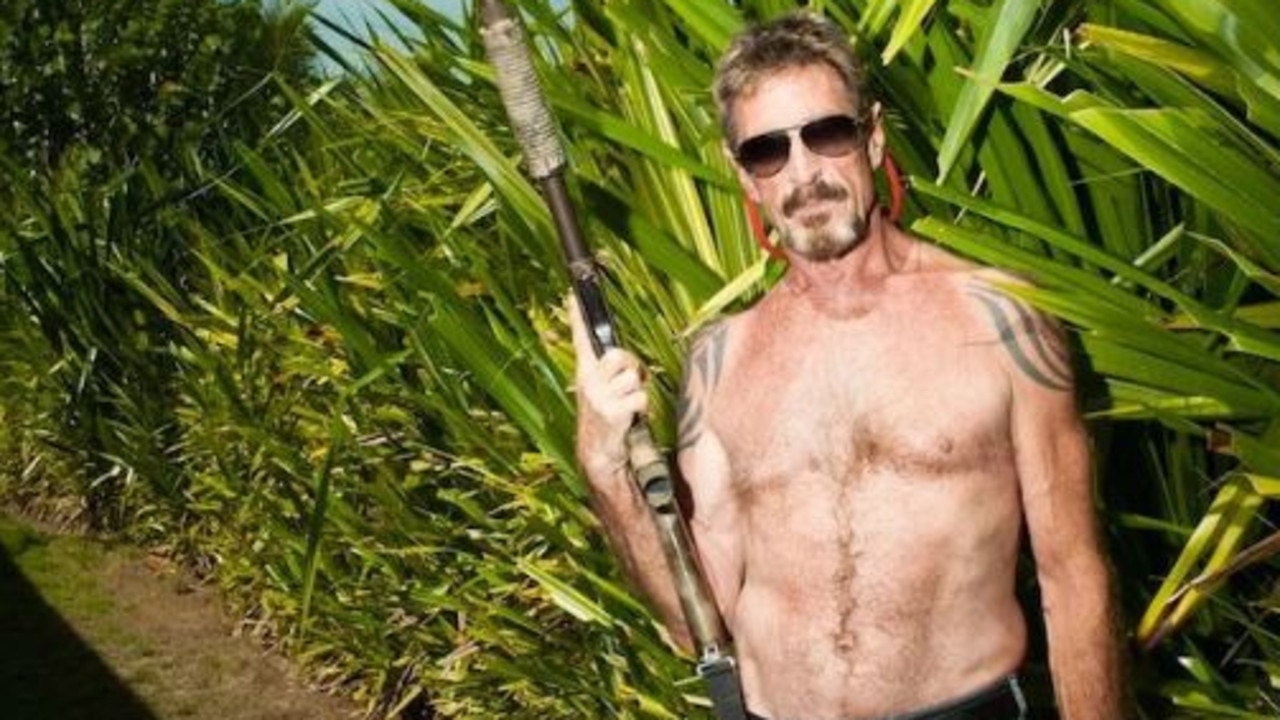 John McAfee fled Belize in 2012 after the death of his neighbour. Picture: Showtime