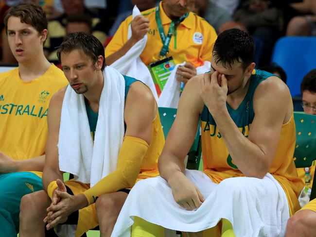 The pain felt by Dave Anderson, Andrew Bogut and the Boomers really hit home. Picture: Adam Head