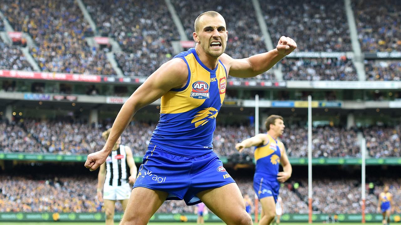 Dom Sheed’s clutch goal in the 2018 AFL Grand Final at the MCG. Picture: Nicole Garmston