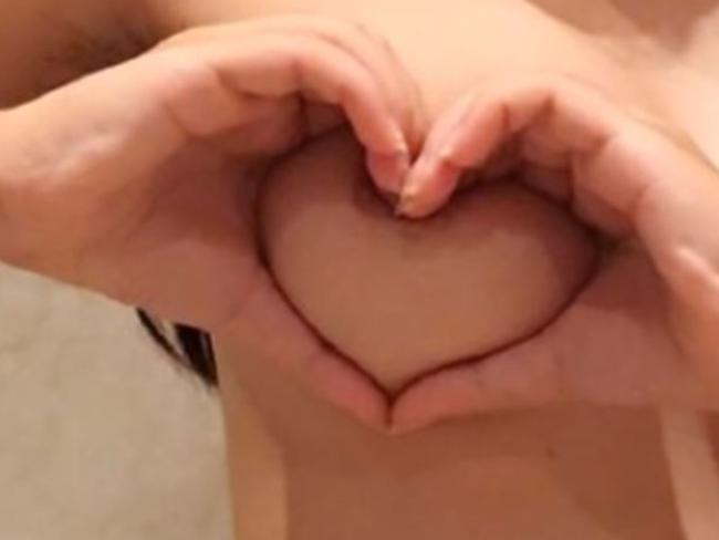 Women from China are sharing snaps of their 'heart shaped breasts' on Chinese social media site, Weibo.