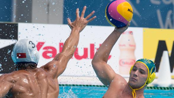 AJ Roach plays his club water polo for the Drummoyne Devils.