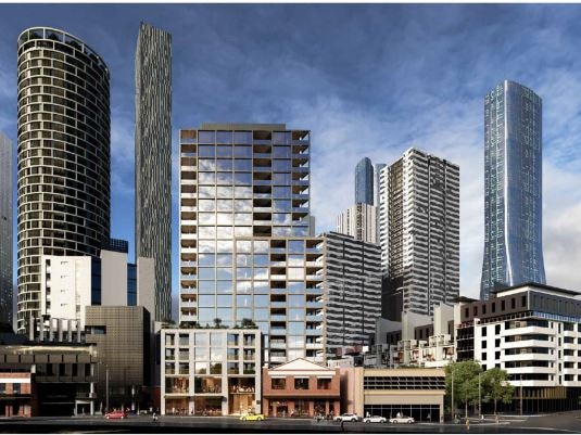 Experts are urging the state government to incentivise development in Melbourne’s CBD – pictured is an artist's impression of the proposed 67m tall tower at, 432-450 Queen St.