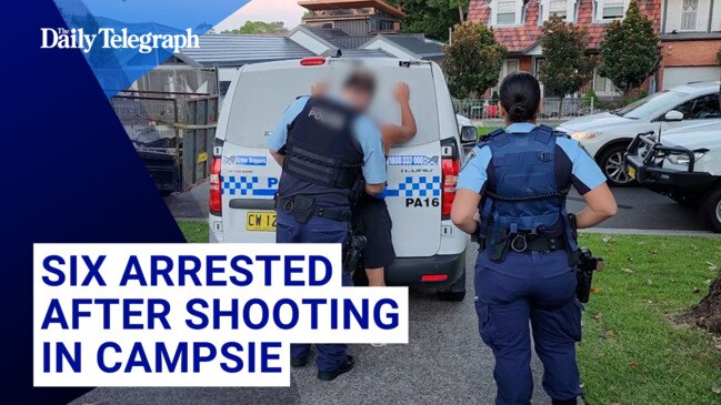 Six arrested after shooting in Sydney's southwest