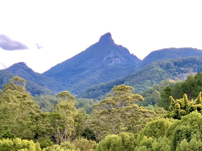 A view of Wollumbin National Park (aka Mount Warning).