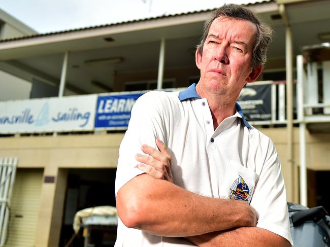 Townsville Sailing Club's Ambassador John Byrne outside the breakwater marina premises.