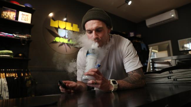 Chris Burn, 29, from Canberra said he is completely for the legalisation of marijuana and said smoking pot is a great way to relax and socialise with friends.