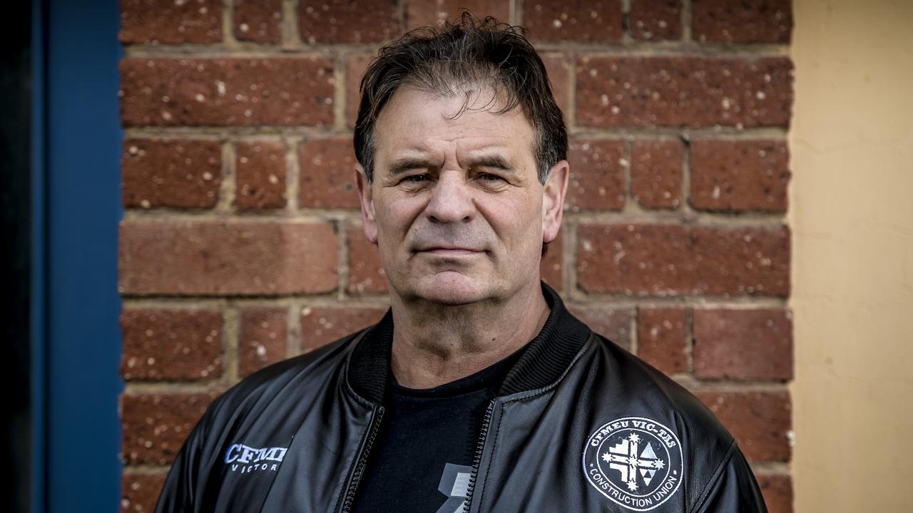 CFMEU leader John Setka has teed off on a neo-Nazi group. Picture: Roy VanDerVegt