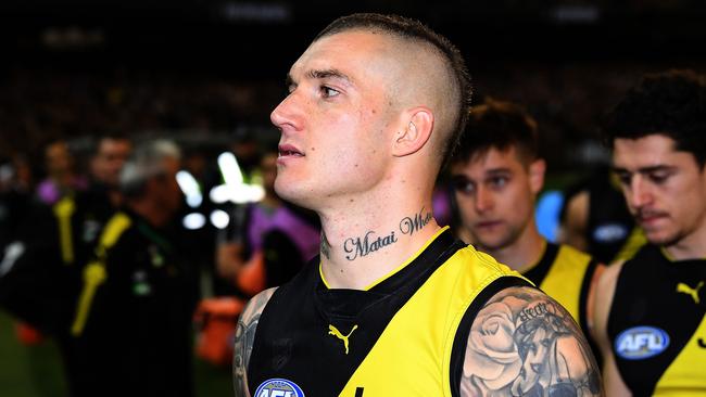 Dustin Martin after the game. (AAP Image/Julian Smith)