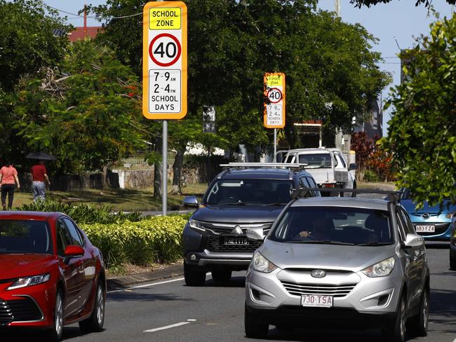 BRISBANE, AUSTRALIA - NewsWire Photos JANUARY 23, 2023: New fixed speed cameras  inside flashing school zone signs will be switched on for the first time on January 23 across Queensland. Picture: NCA NewsWire/Tertius Pickard