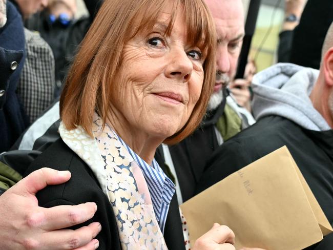 TOPSHOT - Gisele Pelicot leaves the courthouse after hearing the verdict of the court that sentenced her ex-husband to the maximum term of 20 years jail for committing and orchestrating her mass rapes with dozens of strangers he recruited online, in Avignon on December 19, 2024. Dominique Pelicot, who had already confessed to the crimes, was earlier found guilty by the court in the southern city of Avignon after an over three-month trial that shocked France and turned his former wife Gisele into a feminist hero. His 50 co-defendants in the case were also convicted by the court, with no acquittals. (Photo by Miguel MEDINA / AFP)