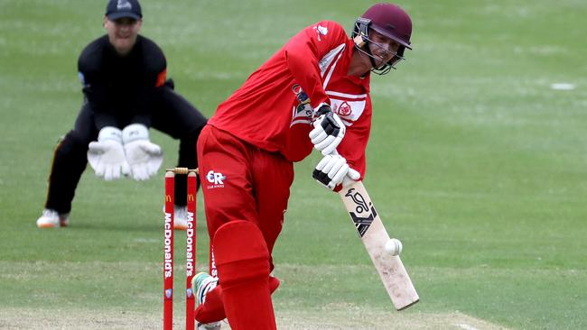 Blake Nikitaras helped secure St George a semi final berth in the Kingsgrove T20 Cup at North Sydney Oval next Sunday. (Photo by Jeremy Ng/News Corp Australia)