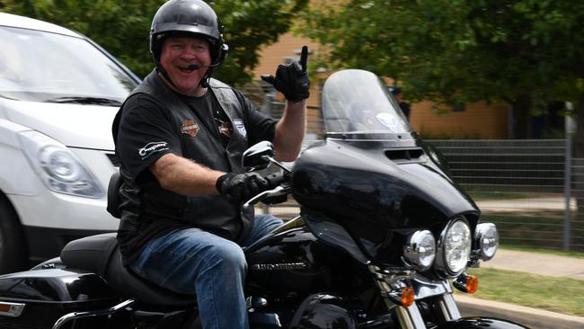 Ian Schubert is back riding in the Hogs For The Homeless. Pic: NSWRL Digital