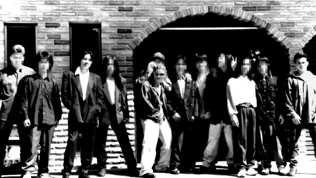 Members of the 5T gang in 1995. Leader Tri Minh Tran (third from left) and Minh Nguyen (right) were killed during a gang power struggle.