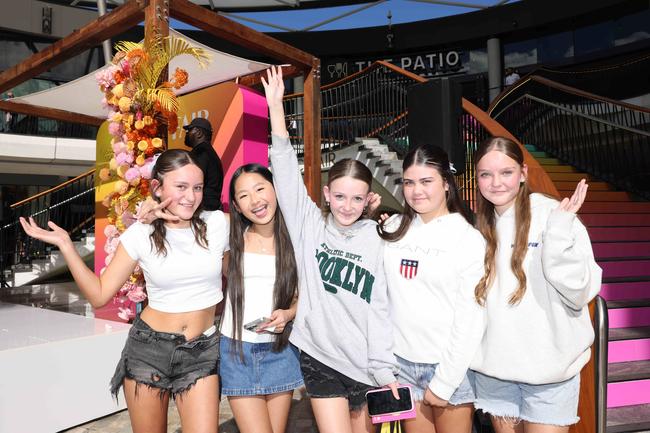 Nakia Brown, Ruby Zheng, Leila Grace Hall, Cara Katipa and Poppy Gray at Pacific Fair Beauty Weekend with Anna Paul. Picture, Portia Large.