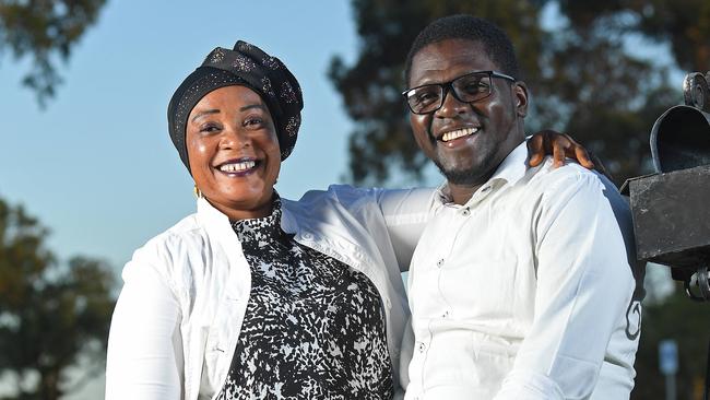 Amara and Mawa Toure at home. Picture: Tom Huntley