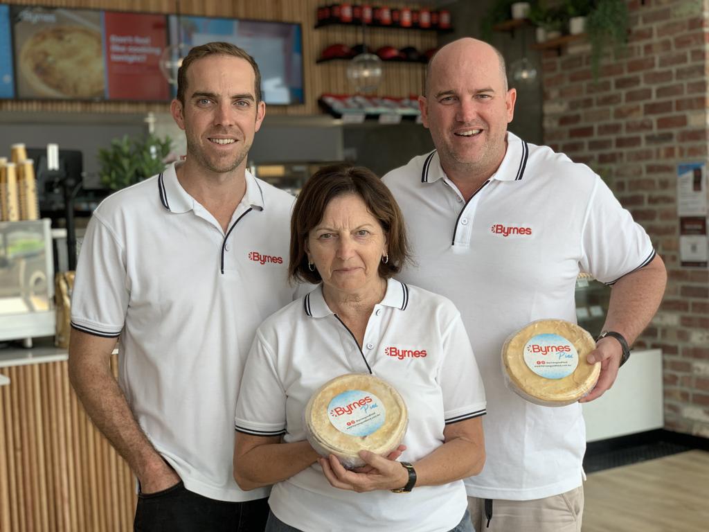 Byrnes Good Food Ready to Eat Andergrove Village is officially open on February 23, 2022. The team behind the store (from left) Adrian Connors, mum Lyn Connors and Damien Connors. Picture: Tara Miko