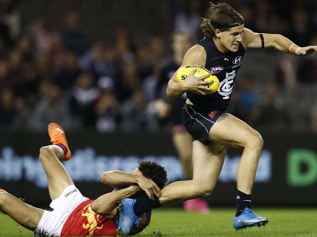 Can Liam Stocker become an important part of Carlton’s future? Picture: Darrian Traynor/Getty Images