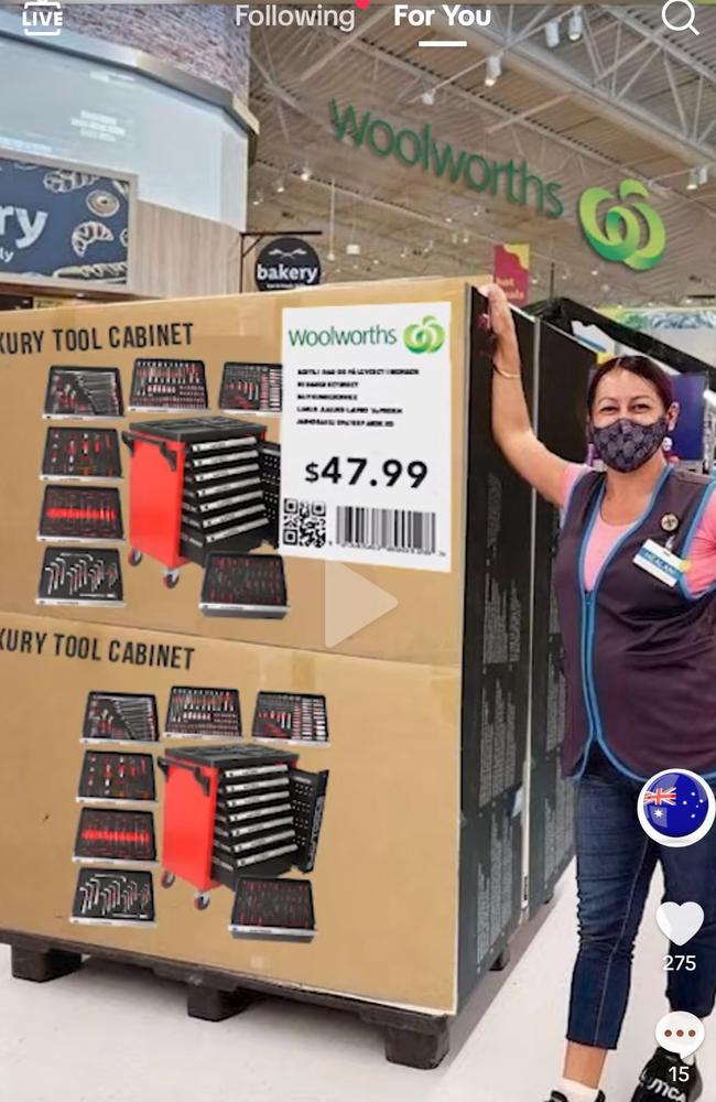 Woolworths is warning shoppers the deal in this image is a ‘scam’. Picture: TikTok