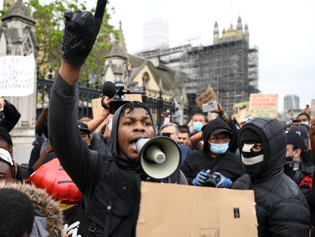 Boyega questioned whether he would have a career after participating in the London protests. Picture: AFP