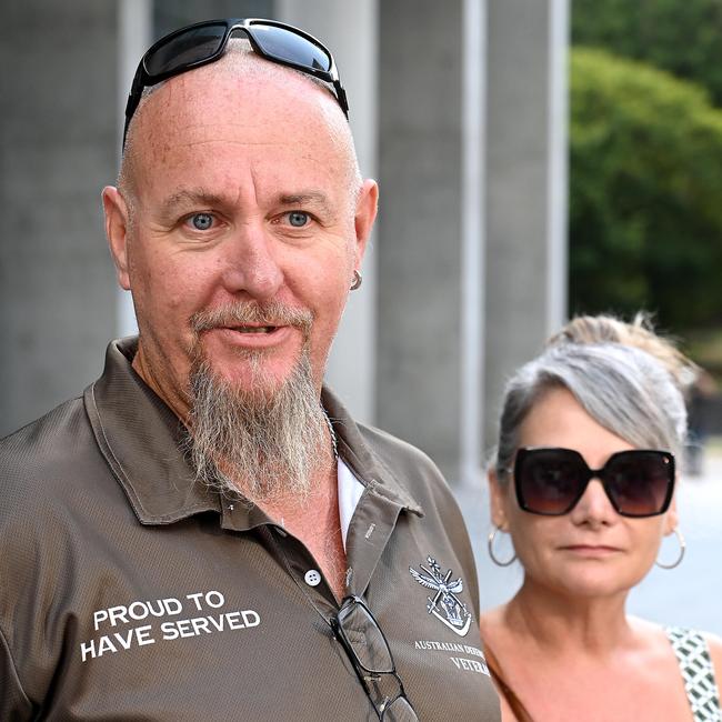 Chris Sanders outside of the Brisbane Supreme Court. Picture: John Gass