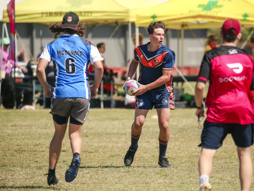 McCauley College V Laidley State High at the 2024 Gold Coast Titans All Schools Touch Football Picture: Glenn Campbell