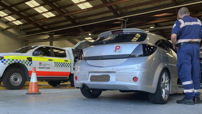A photo of a car impounded during a police operation from La Perouse to Ramsgate targeting driving and traffic offences in January. Photo: NSW Police.