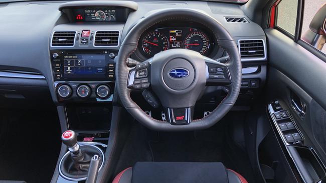 WRX STI: Alcantara trim, red highlights, manual gearbox, info screens ...