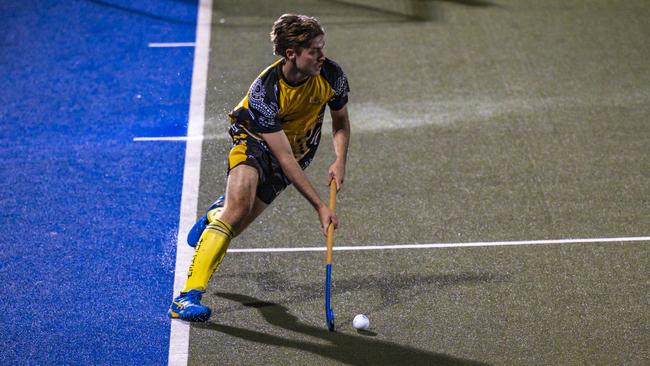 Action from the TPL Men's grand final between East Darwin Storm and the Nightcliff Tigers at Marrara Stadium, 2024. Picture: Patch Clapp.