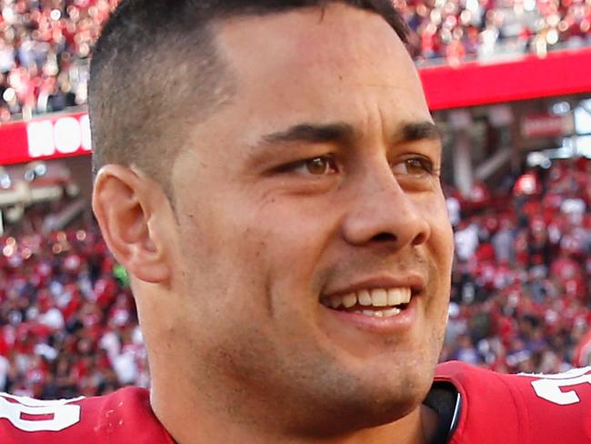 SANTA CLARA, CA - OCTOBER 18: Jarryd Hayne #38 of the San Francisco 49ers walks off the field after the 49ers beat the Baltimore Ravens at Levi's Stadium on October 18, 2015 in Santa Clara, California. (Photo by Ezra Shaw/Getty Images)
