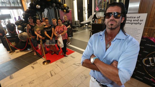 Gold Coast tobacco tycoon Travers ‘Candyman’ Beynon at Celebrity Ink Coomera during a promo in 2019. Picture: Mike Batterham